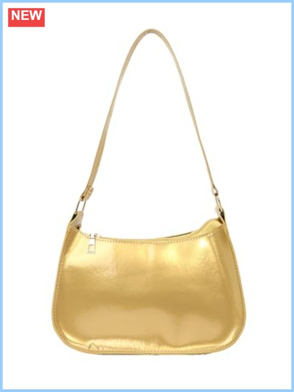 Patent Leather Clutch Purse Shiny Evening Handbag MINI Hobo Shoulder Bag